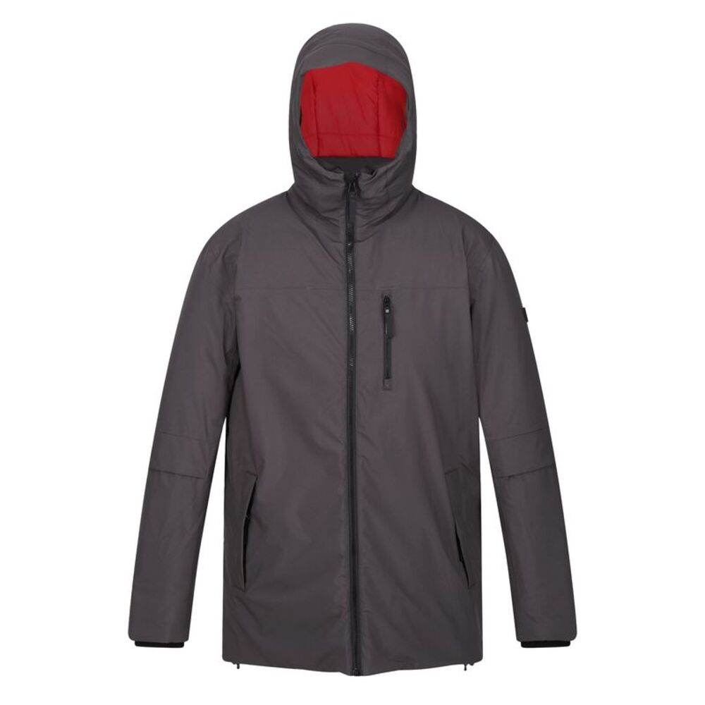 Regatta Mens Yewbank II Parka / Ash/Danger Red
